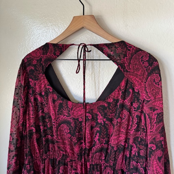 Torrid | Floral Tea Length Clip Dot Open Back A-Line Dress - Picture 7 of 8